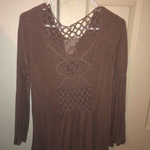 Alter’d State brown long sleeve dress